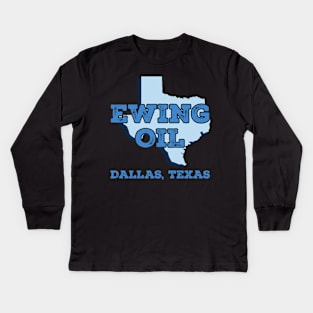 ewing-oil Kids Long Sleeve T-Shirt